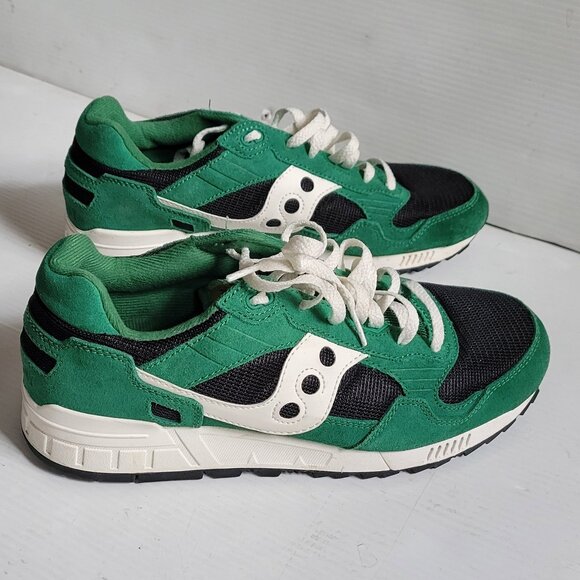 Saucony Shadow 5000 Green White Black Leather Sneaker Shoes S70404 Men\'s size 10 main image 8